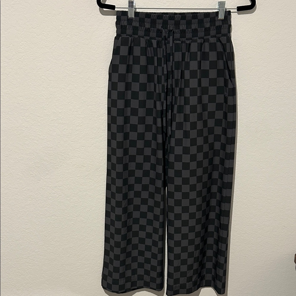 Checkered Wide Leg Pants